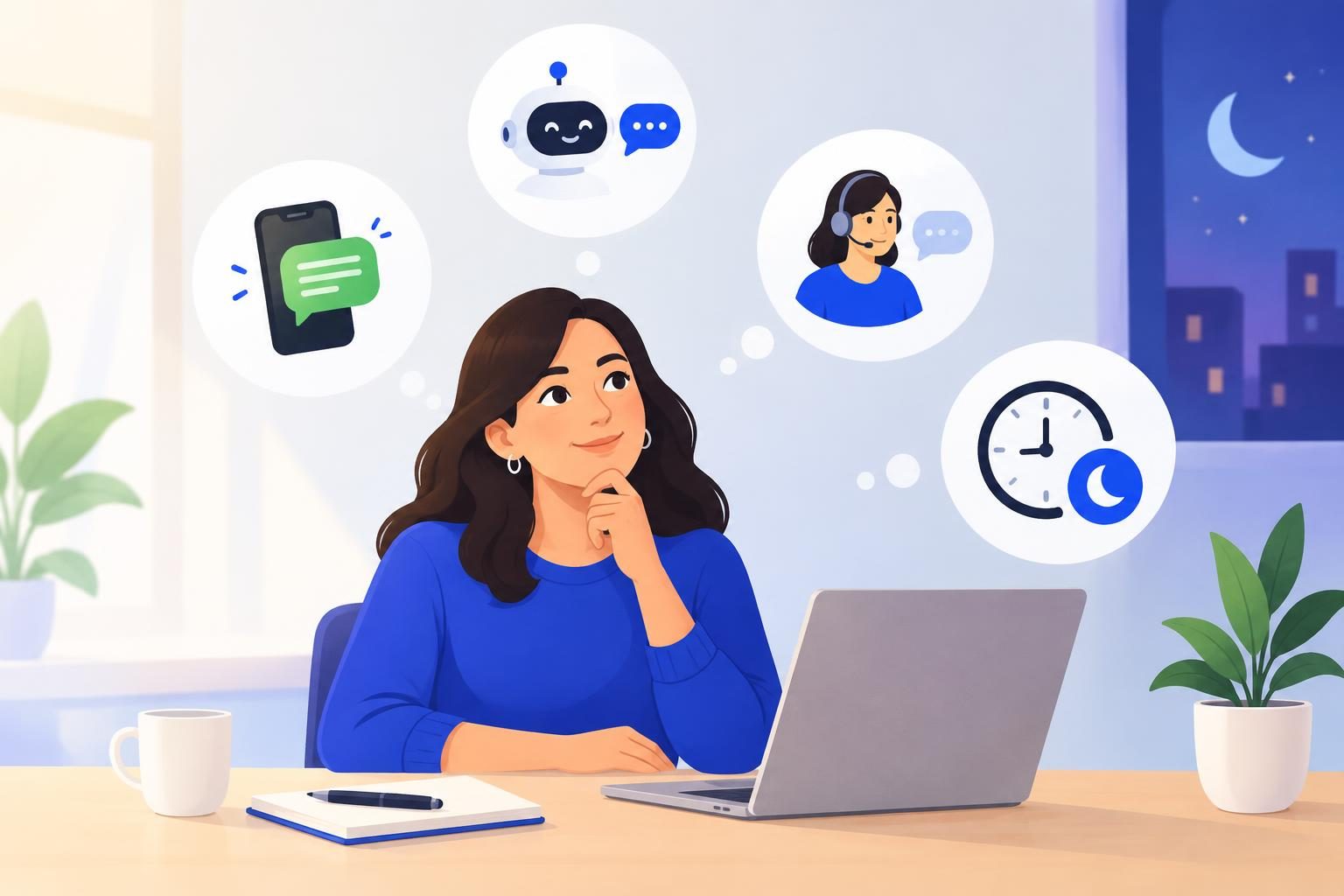 Quais são as opções para não deixar o cliente sem resposta?